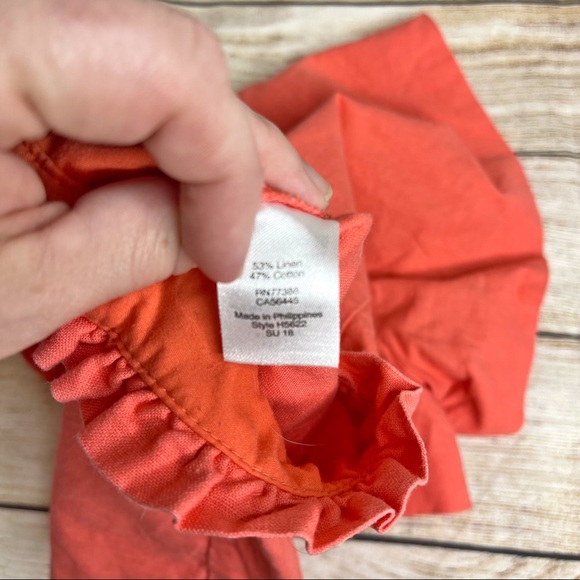 Women's JCrew Coral Ruffle Shorts Size 2 - Picture 6 of 6